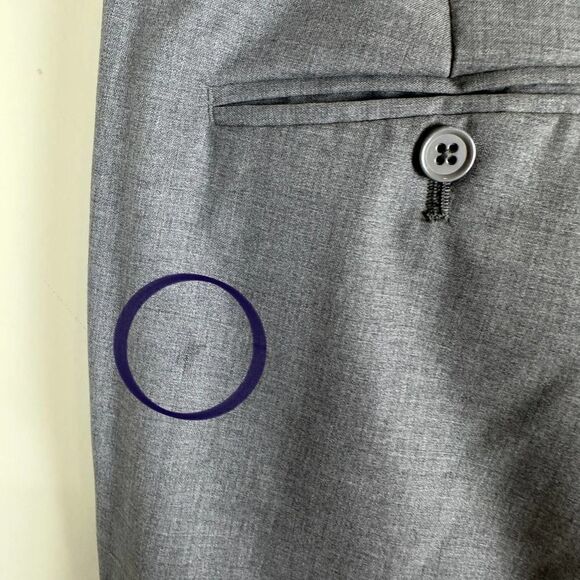Polo Ralph Lauren Black Label Side Adjustable Grey Dress Pants 35 x 30 Read - Picture 11 of 13